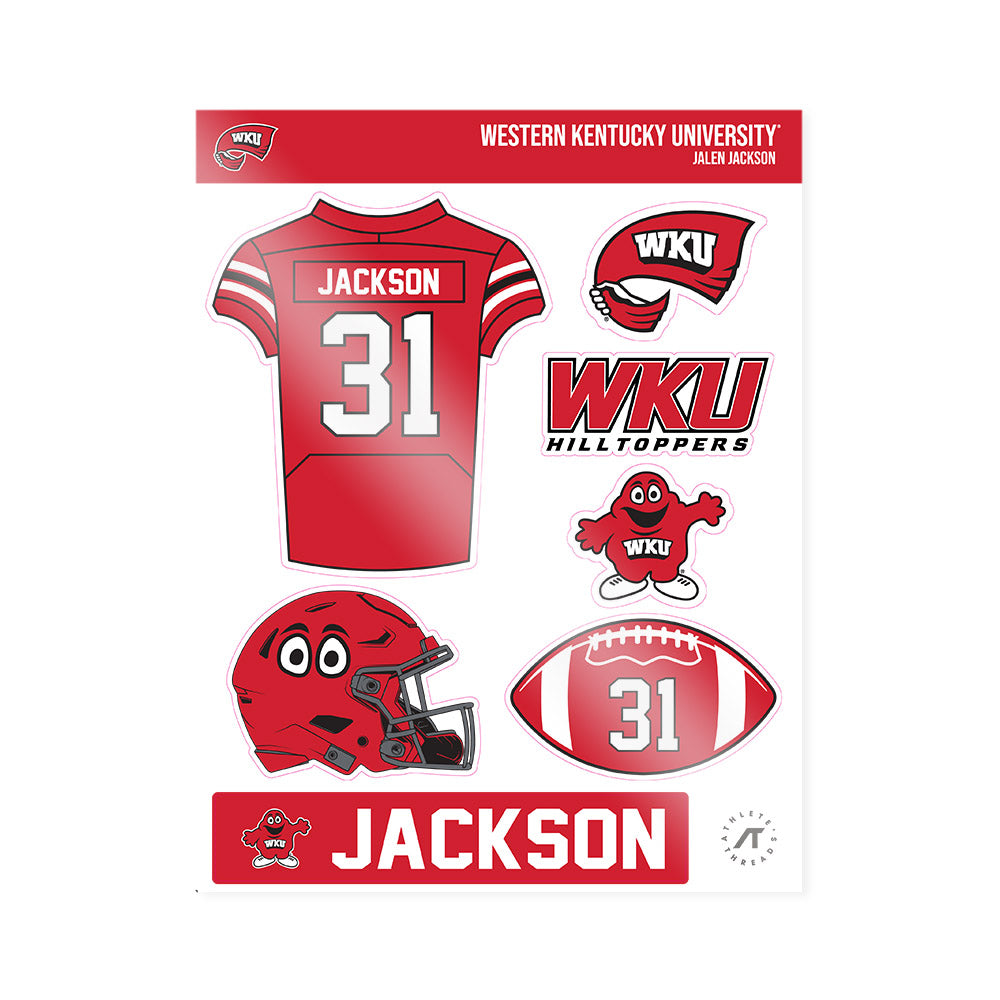 Western Kentucky - NCAA Football : Jalen Jackson - Sticker Sheet-0