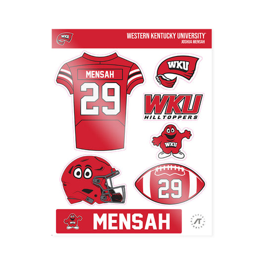 Western Kentucky - NCAA Football : Joshua Mensah - Sticker Sheet-0