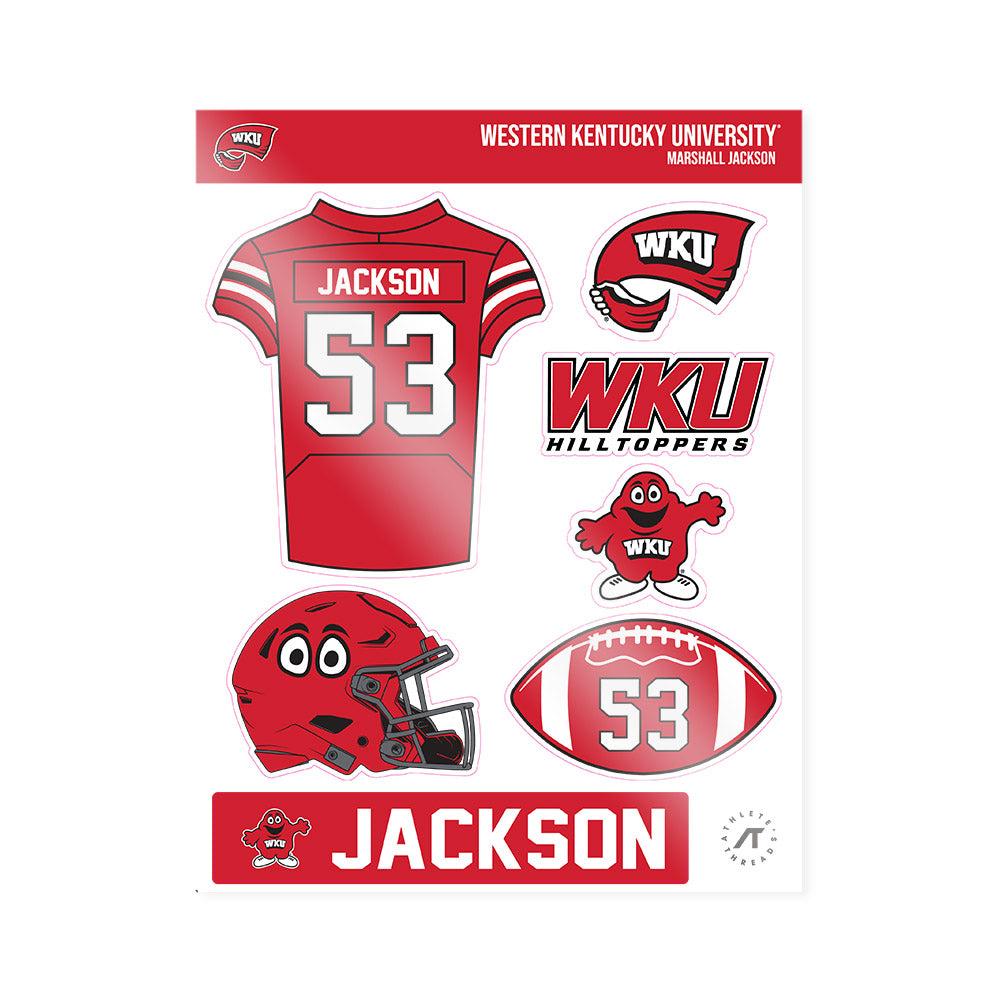 Western Kentucky - NCAA Football : Marshall Jackson - Sticker Sheet-0