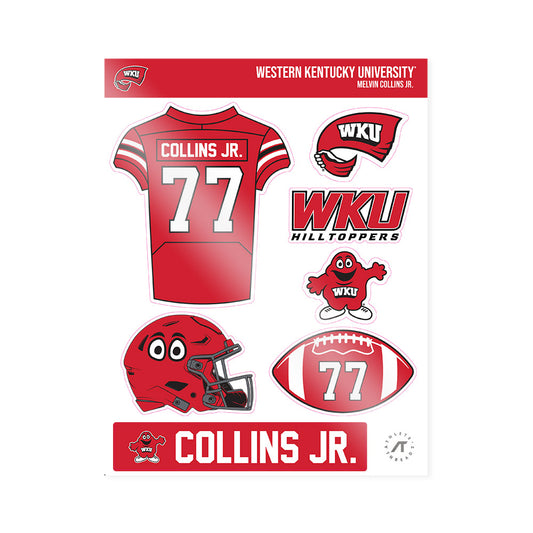 Western Kentucky - NCAA Football : Melvin Collins Jr. - Sticker Sheet-0