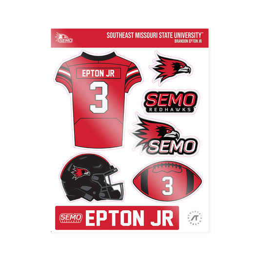 SEMO - NCAA Football : Brandon Epton Jr - Sticker Sheet-0