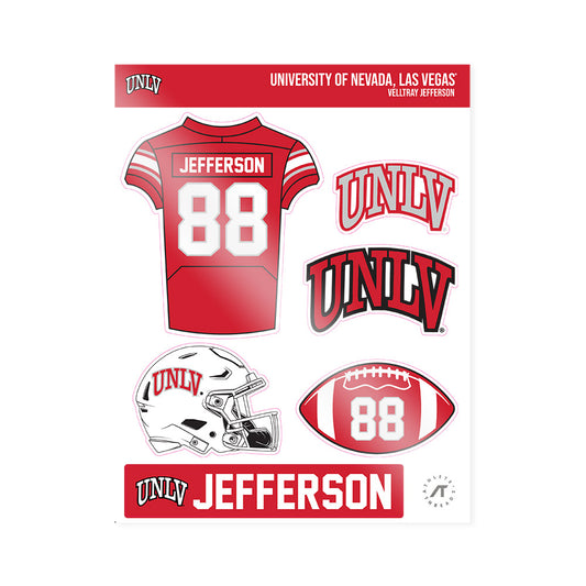 UNLV - NCAA Football : Velltray Jefferson - Sticker Sheet-0