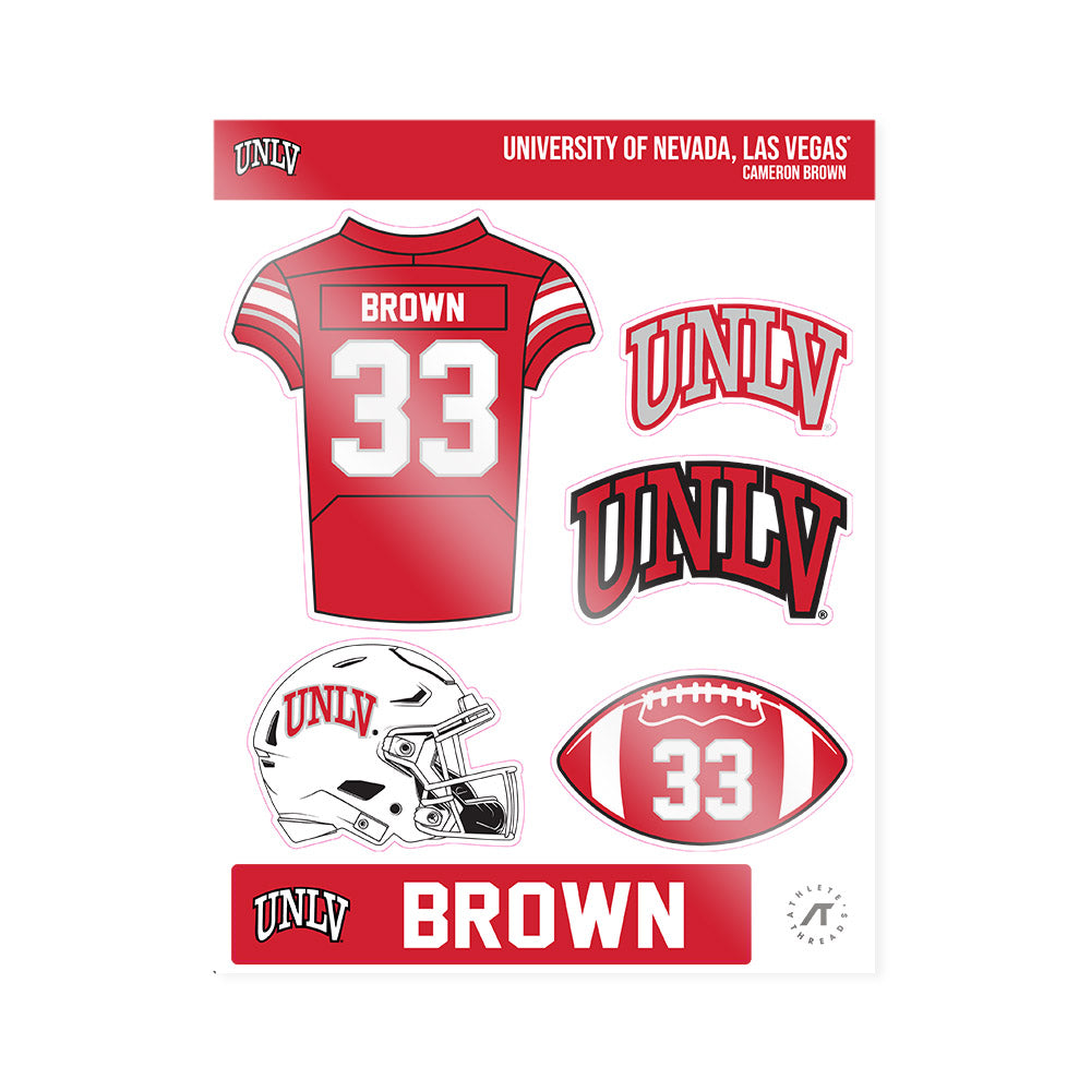 UNLV - NCAA Football : Cameron Brown - Sticker Sheet-0