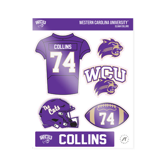 Western Carolina - NCAA Football : Elijah Collins - Sticker Sheet-0