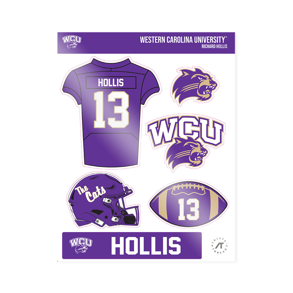 Western Carolina - NCAA Football : Richard Hollis - Sticker Sheet-0