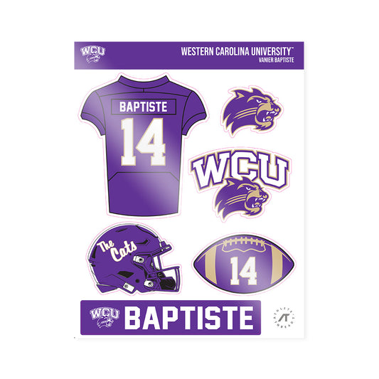 Western Carolina - NCAA Football : vanier Baptiste - Sticker Sheet-0