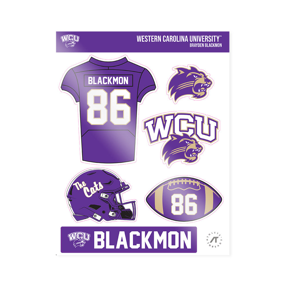 Western Carolina - NCAA Football : Brayden Blackmon - Sticker Sheet-0