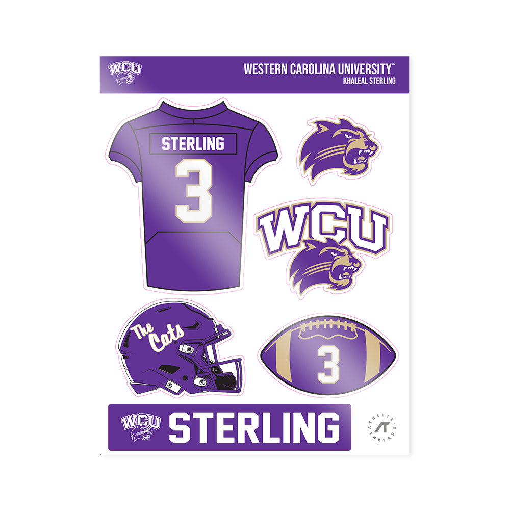 Western Carolina - NCAA Football : Khaleal Sterling - Sticker Sheet-0