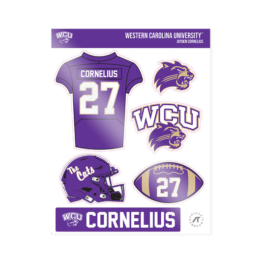 Western Carolina - NCAA Football : Jayden Cornelius - Sticker Sheet-0