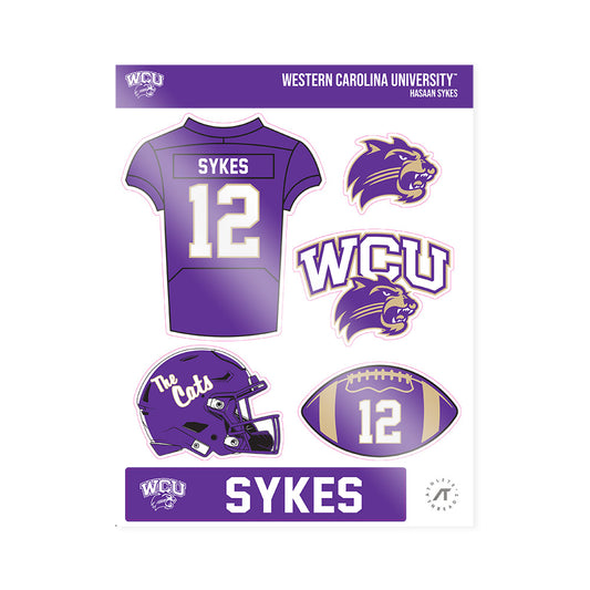 Western Carolina - NCAA Football : Hasaan Sykes - Sticker Sheet-0