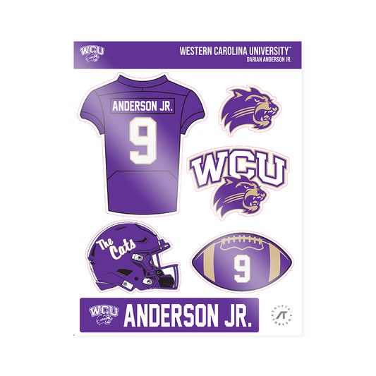 Western Carolina - NCAA Football : Darian Anderson Jr. - Sticker Sheet-0