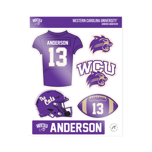 Western Carolina - NCAA Football : Armond Anderson - Sticker Sheet-0