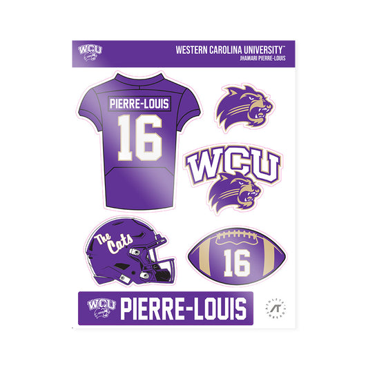 Western Carolina - NCAA Football : Jhamari Pierre-Louis - Sticker Sheet-0