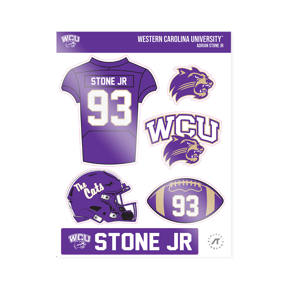 Western Carolina - NCAA Football : Adrian Stone jr - Sticker Sheet-0