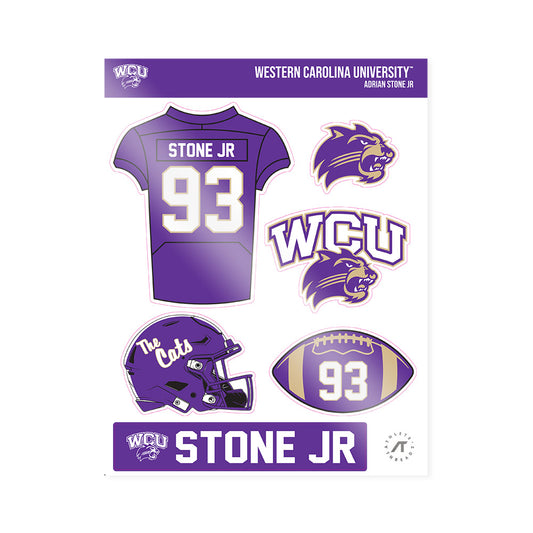 Western Carolina - NCAA Football : Adrian Stone jr - Sticker Sheet-0