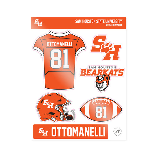 SHSU - NCAA Football : Nico Ottomanelli - Sticker Sheet-0
