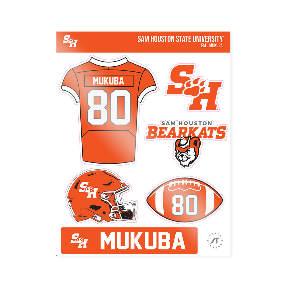 SHSU - NCAA Football : Fatu Mukuba - Sticker Sheet-0