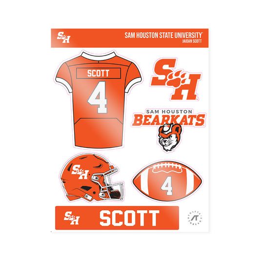 SHSU - NCAA Football : Jaidan Scott - Sticker Sheet-0