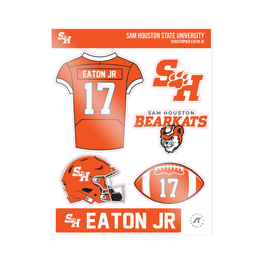 SHSU - NCAA Football : Christopher Eaton Jr - Sticker Sheet-0
