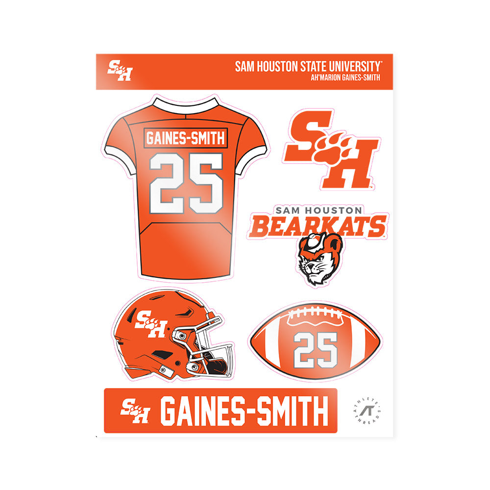 SHSU - NCAA Football : Ah'Marion Gaines-Smith - Sticker Sheet-0