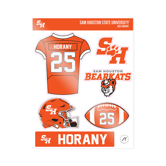 SHSU - NCAA Football : Dax Horany - Sticker Sheet-0