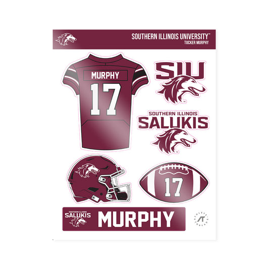 SIU Carbondale - NCAA Football : Tucker Murphy - Sticker Sheet-0