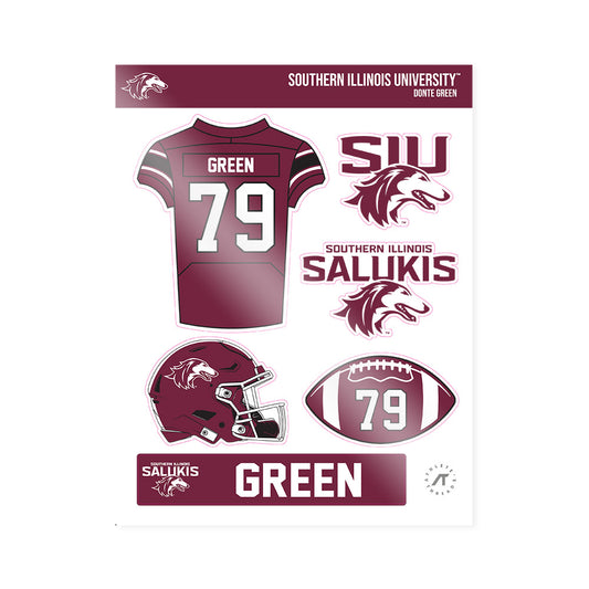 SIU Carbondale - NCAA Football : Donte Green - Sticker Sheet-0