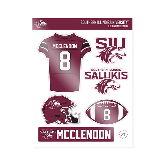SIU Carbondale - NCAA Football : Jeremiah McClendon - Sticker Sheet-0