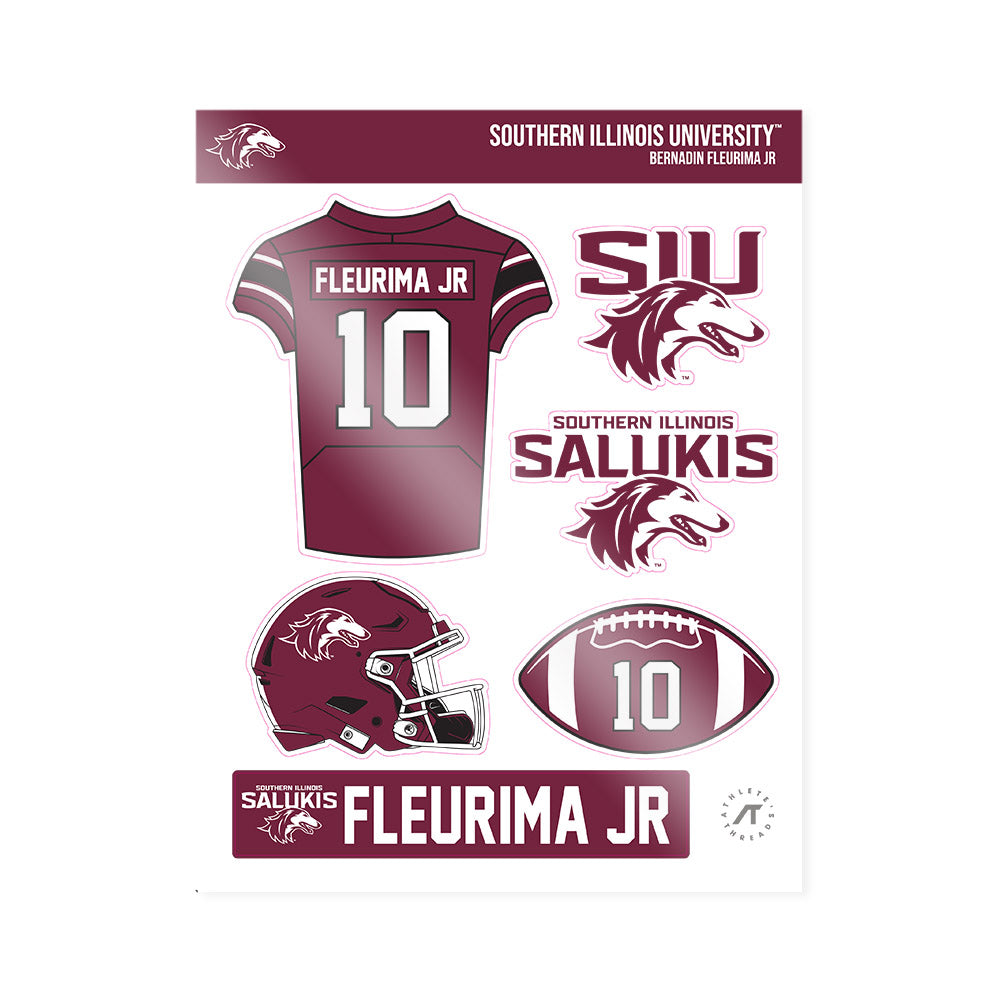 SIU Carbondale - NCAA Football : Bernadin Fleurima Jr - Sticker Sheet-0