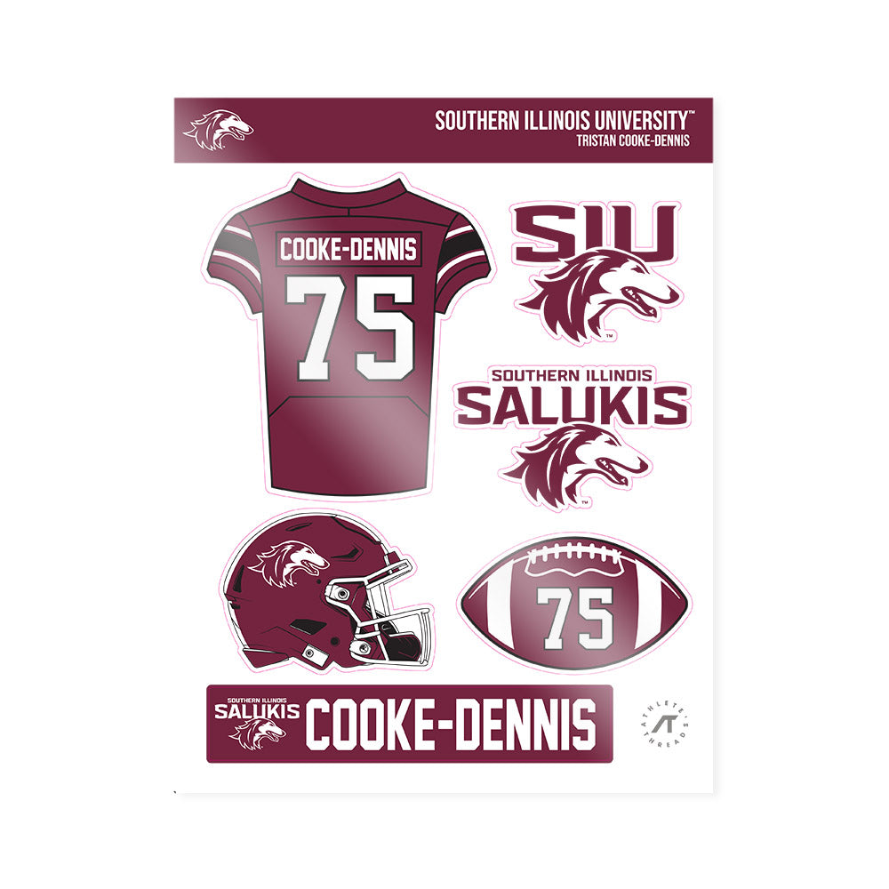 SIU Carbondale - NCAA Football : Tristan Cooke-Dennis - Sticker Sheet-0