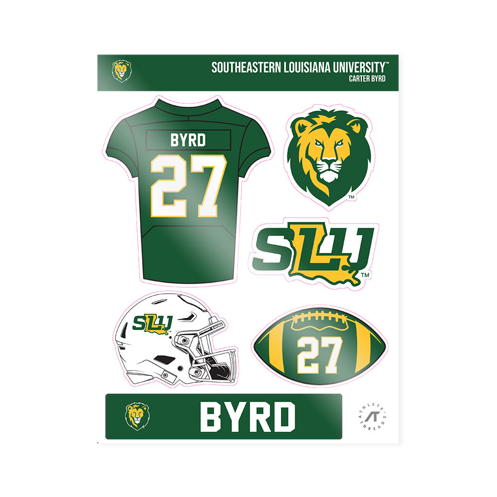 SELU - NCAA Football : Carter Byrd - Sticker Sheet-0