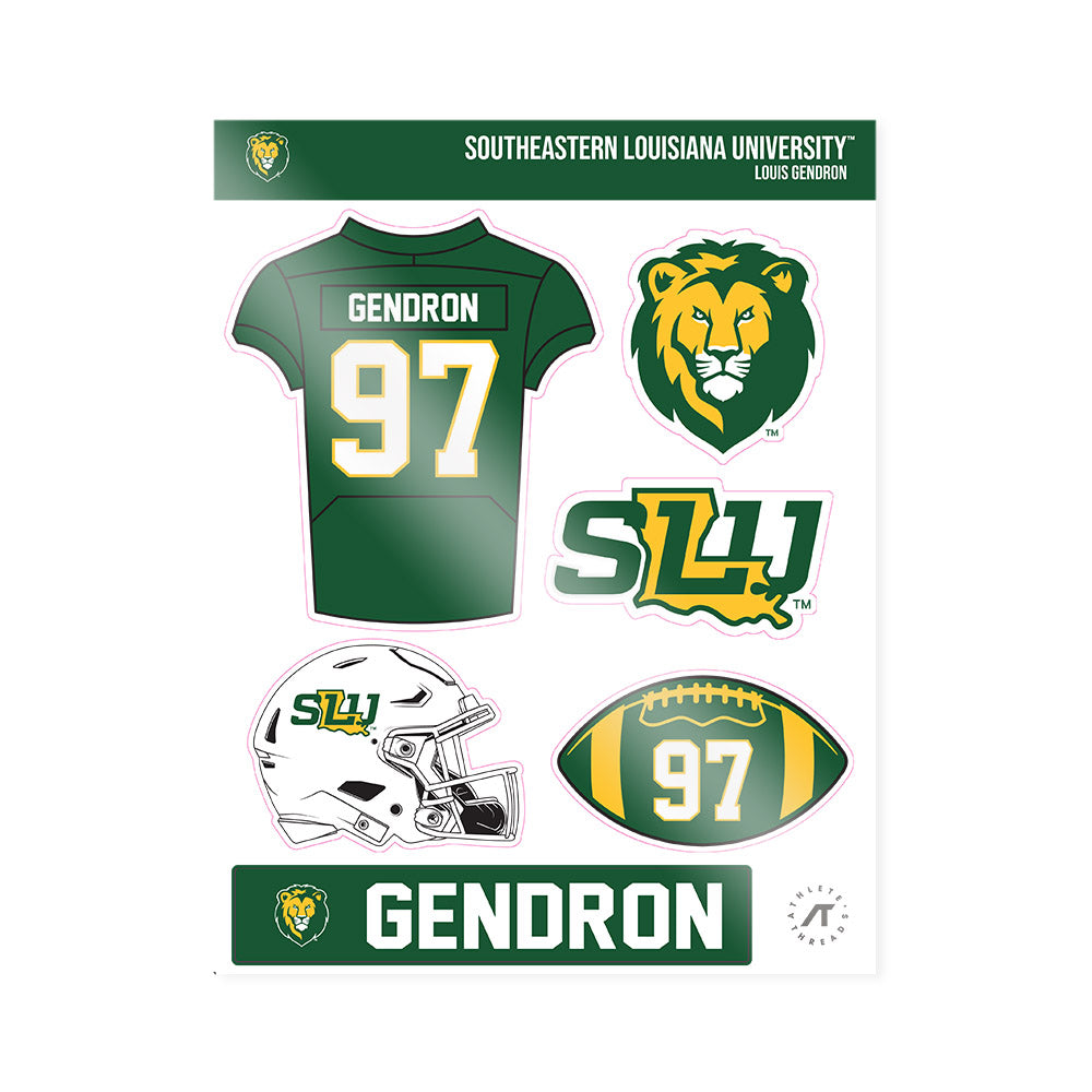 SELU - NCAA Football : Louis Gendron - Sticker Sheet-0