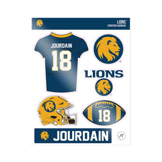 Texas A&M Commerce - NCAA Football : Christian Jourdain - Sticker Sheet-0