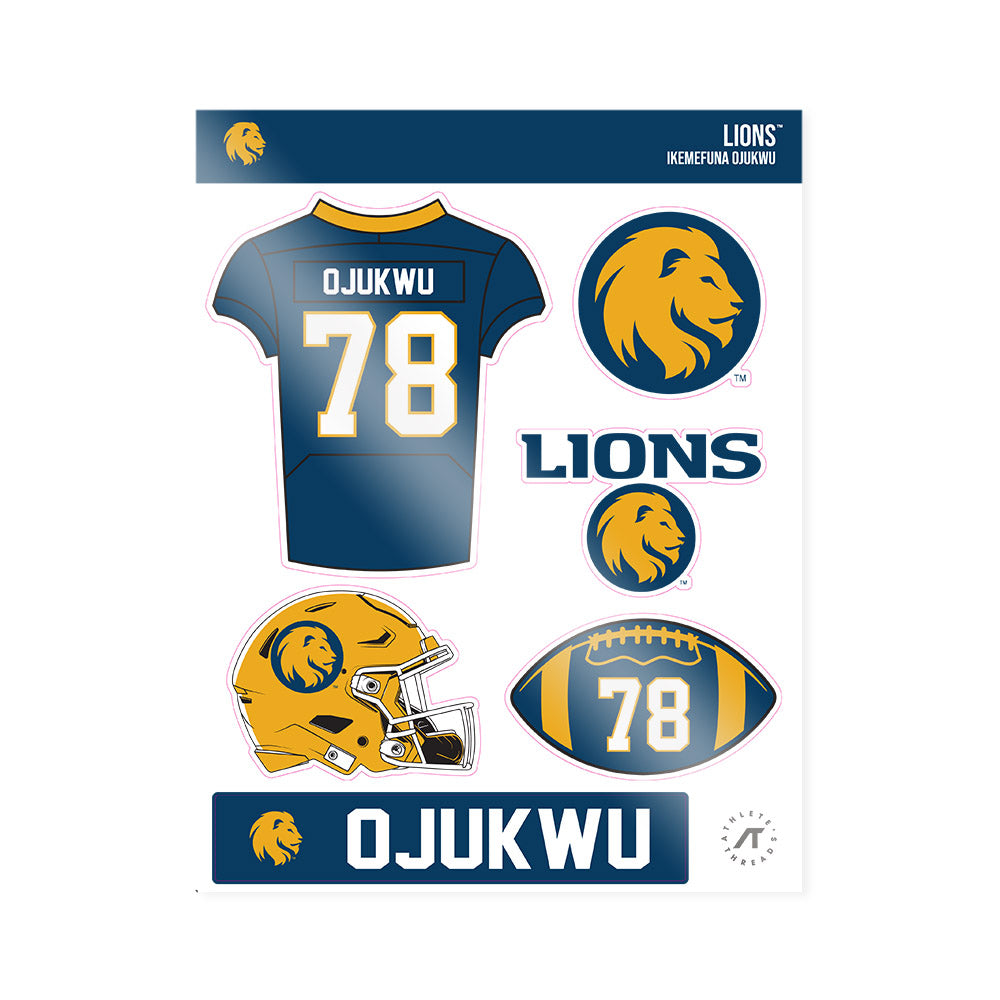Texas A&M Commerce - NCAA Football : Ikemefuna Ojukwu - Sticker Sheet-0