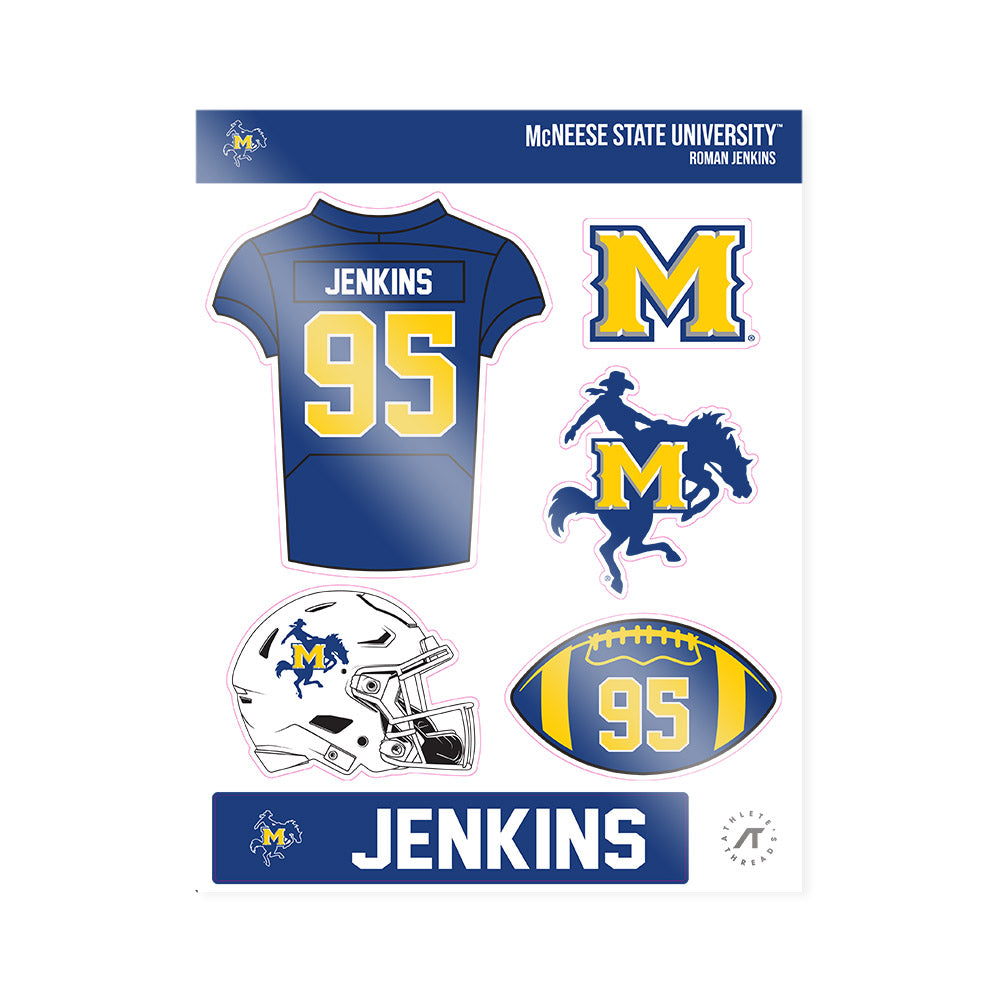 McNeese State - NCAA Football : Roman Jenkins - Sticker Sheet-0