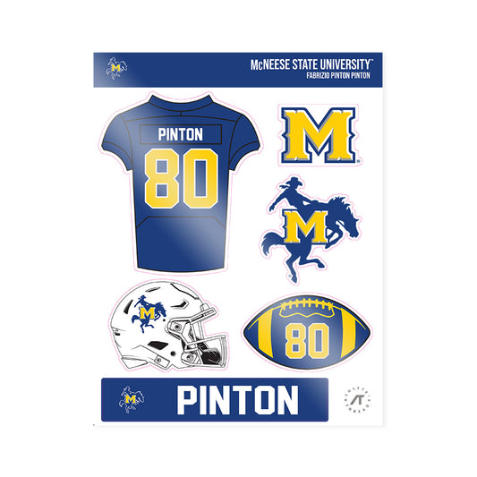 McNeese State - NCAA Football : Fabrizio Pinton Pinton - Sticker Sheet-0