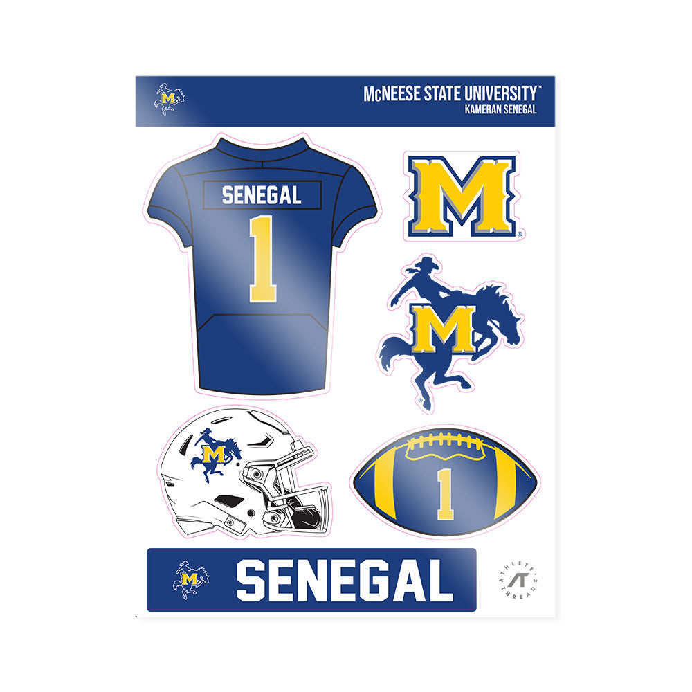 McNeese State - NCAA Football : Kameran Senegal - Sticker Sheet-0