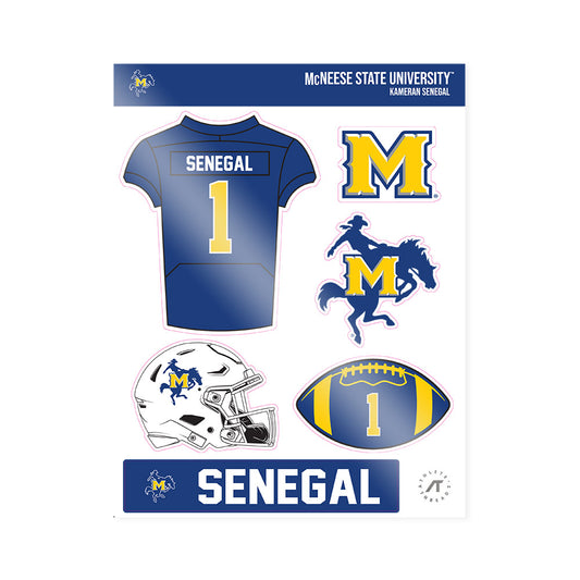 McNeese State - NCAA Football : Kameran Senegal - Sticker Sheet-0