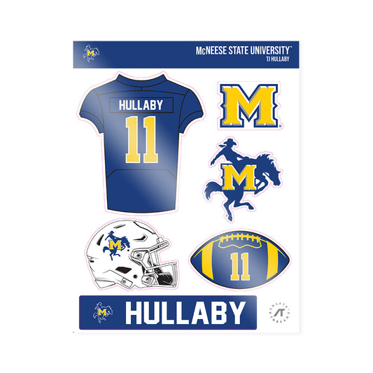 McNeese State - NCAA Football : Tj Hullaby - Sticker Sheet-0