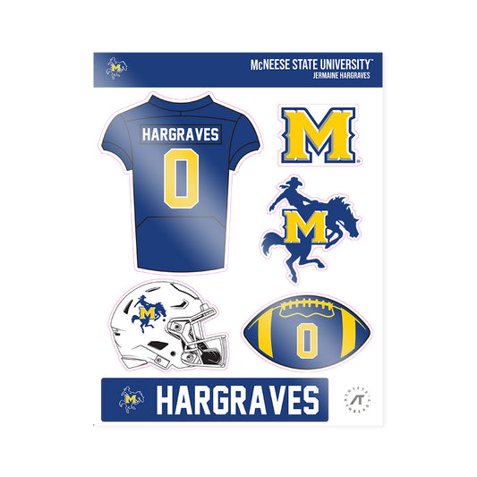 McNeese State - NCAA Football : Jermaine Hargraves - Sticker Sheet-0