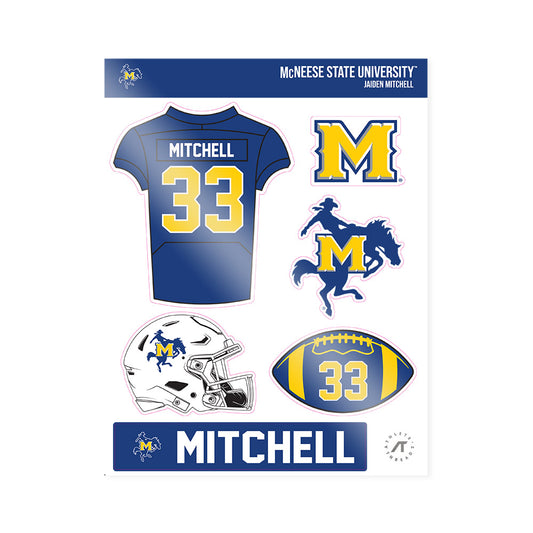 McNeese State - NCAA Football : Jaiden Mitchell - Sticker Sheet-0