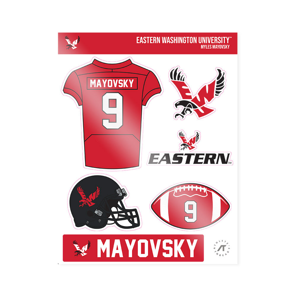 Eastern Washington - NCAA Football : Myles Mayovsky - Sticker Sheet-0