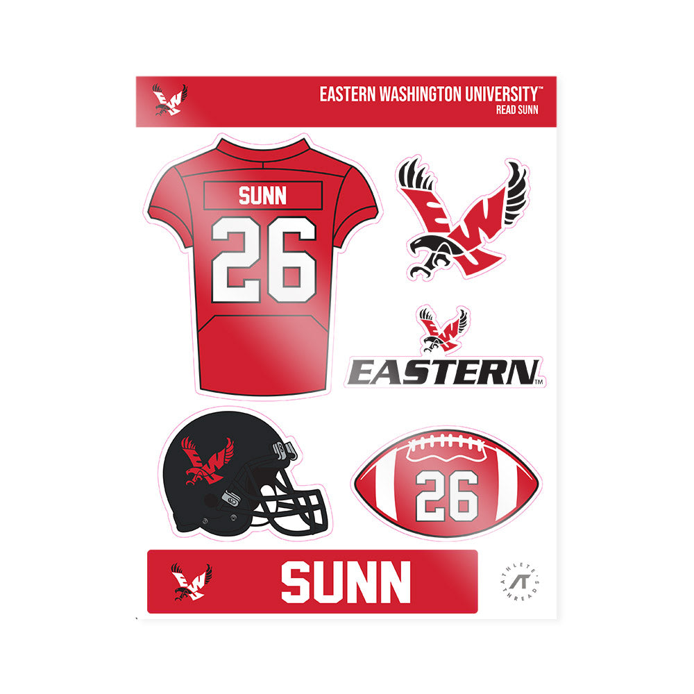 Eastern Washington - NCAA Football : Read Sunn - Sticker Sheet-0