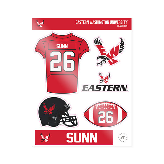 Eastern Washington - NCAA Football : Read Sunn - Sticker Sheet-0