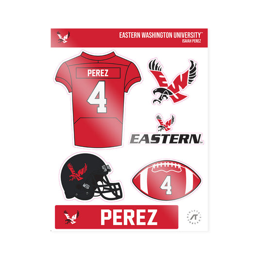 Eastern Washington - NCAA Football : Isaiah Perez - Sticker Sheet-0