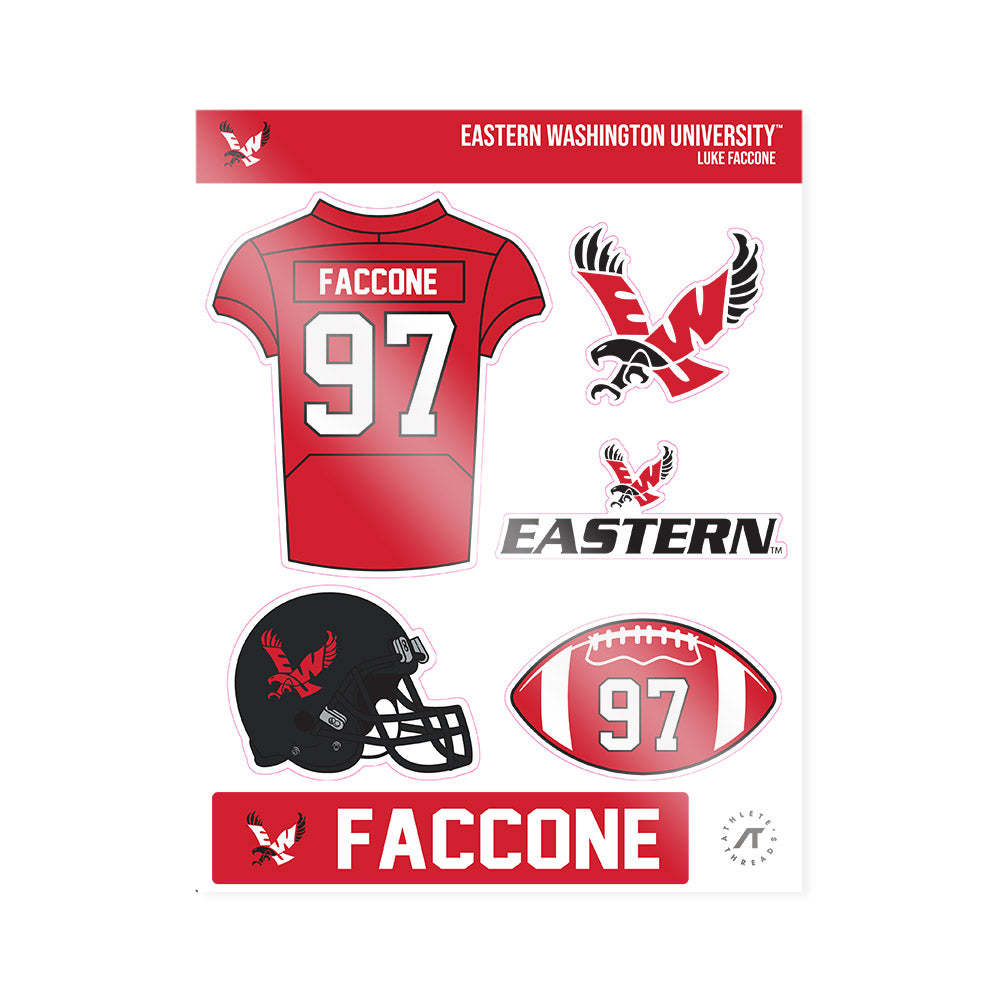 Eastern Washington - NCAA Football : Luke Faccone - Sticker Sheet-0