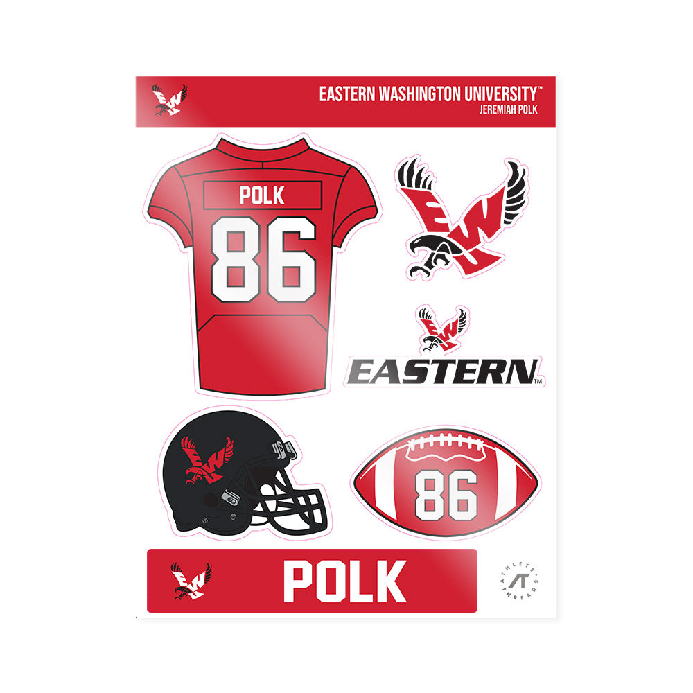 Eastern Washington - NCAA Football : Jeremiah Polk - Sticker Sheet-0