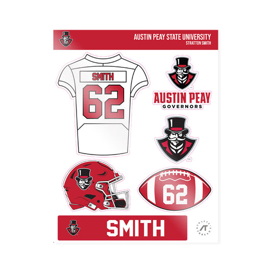 APSU - NCAA Football : Stratton Smith - Sticker Sheet-0