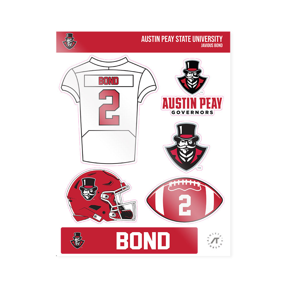 APSU - NCAA Football : Javious Bond - Sticker Sheet-0