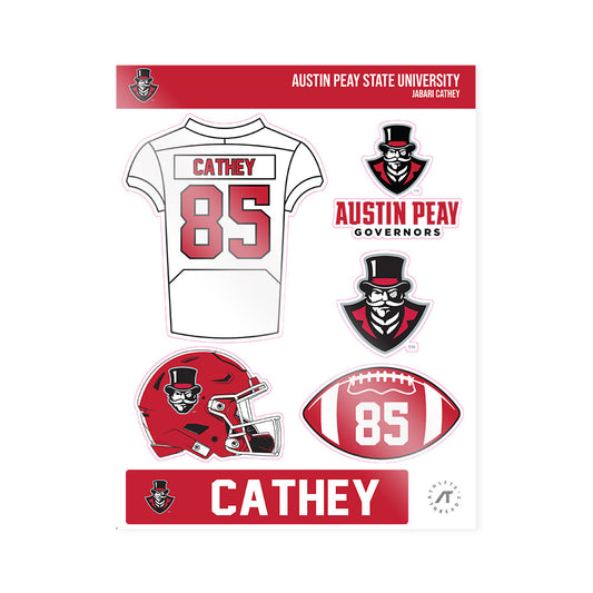 APSU - NCAA Football : Jabari Cathey - Sticker Sheet-0